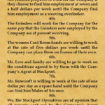 Transcription of a list of workers demands as published in the newspaper